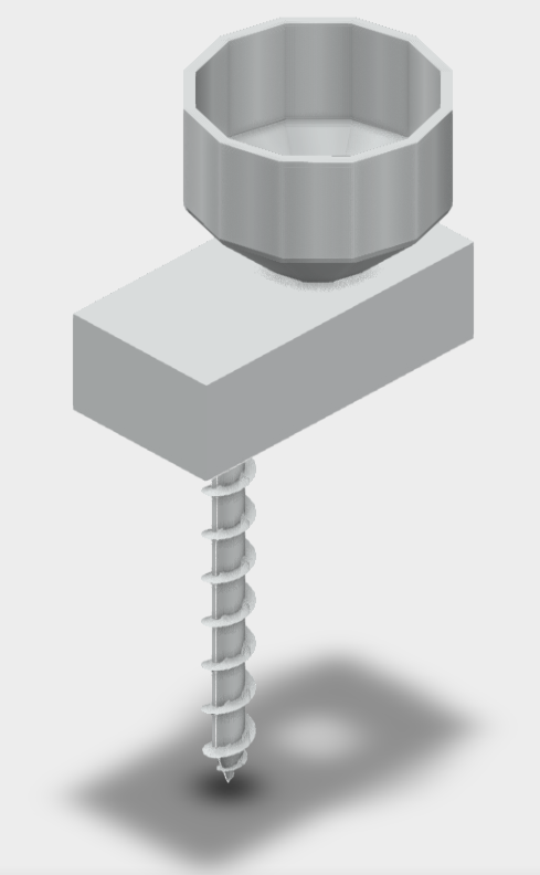 A 3D model of an auger