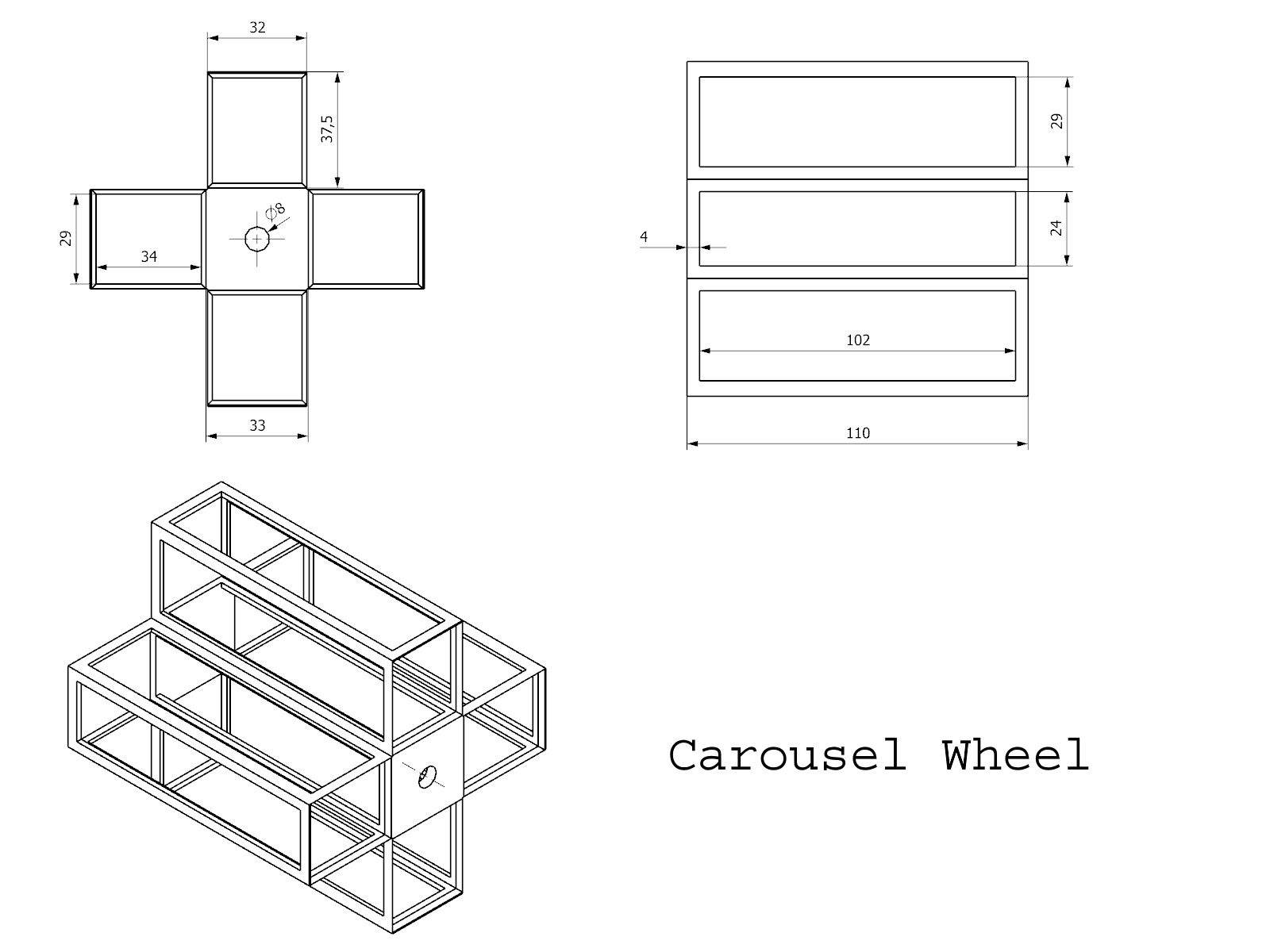 Carousel wheel