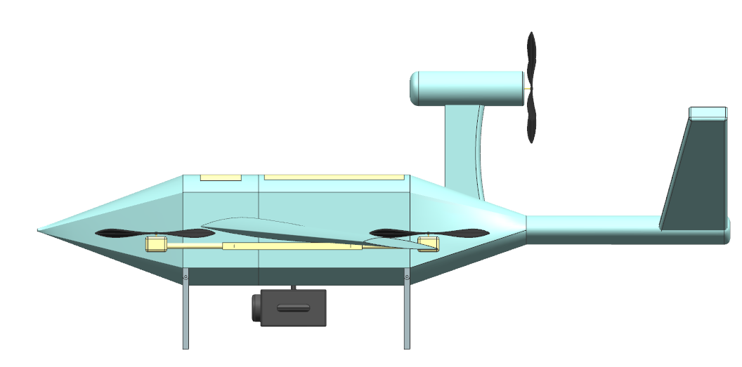 Side View with folded out landing gear