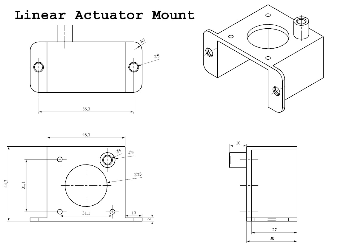 Linear actuator mount