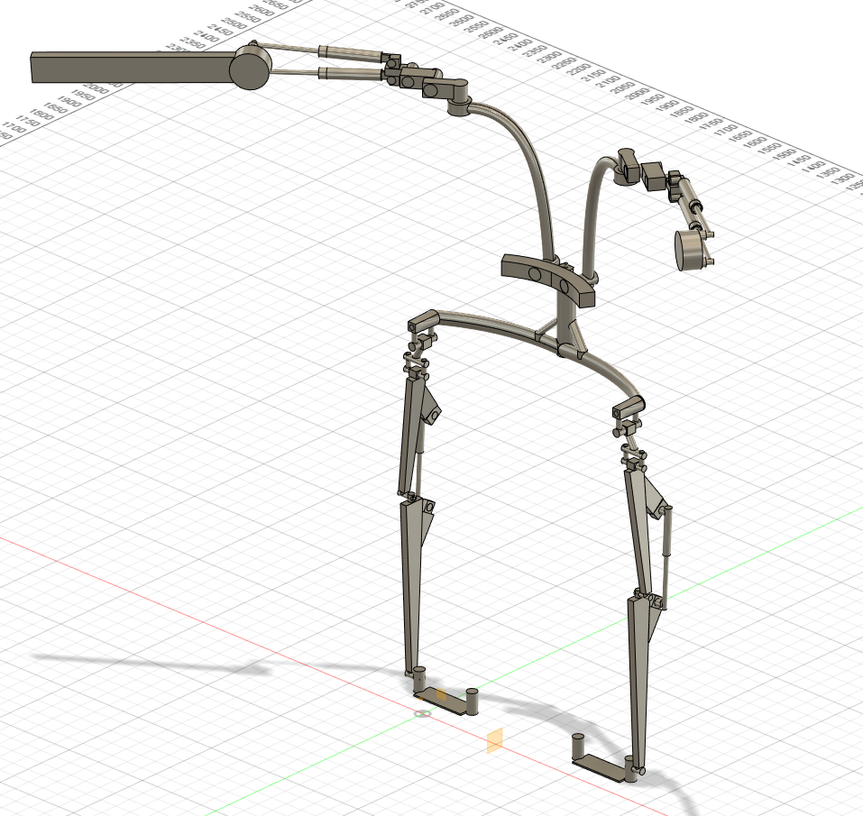 Prototype of lower leg modeled in Fusion 360