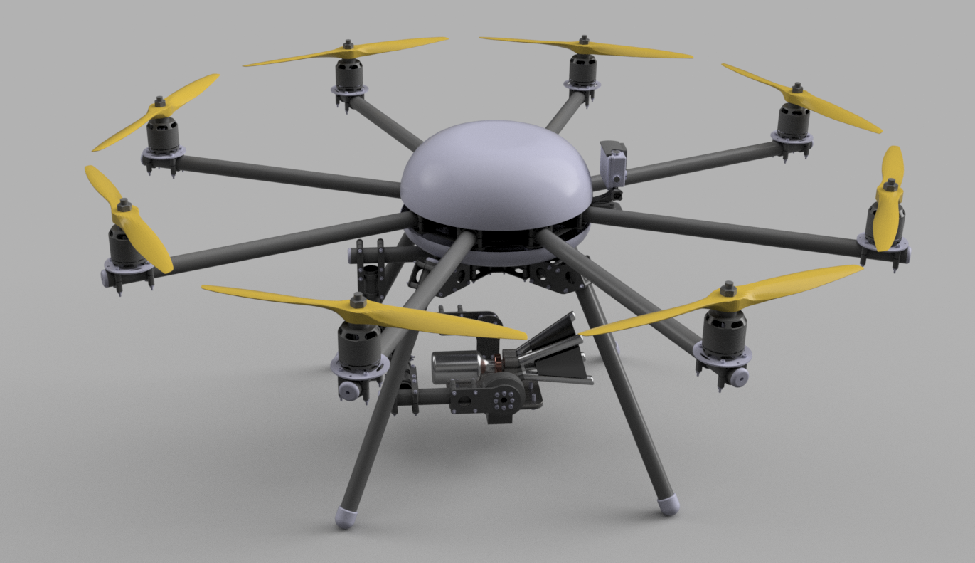A render of the proposed drone design