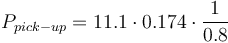 P_{pick-up} = 11.1 \cdot 0.174 \cdot \frac{1}{0.8}