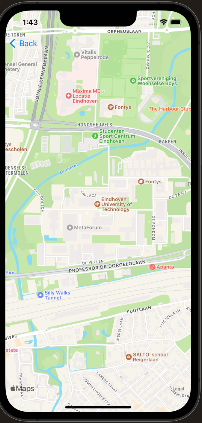 built in map library to swift